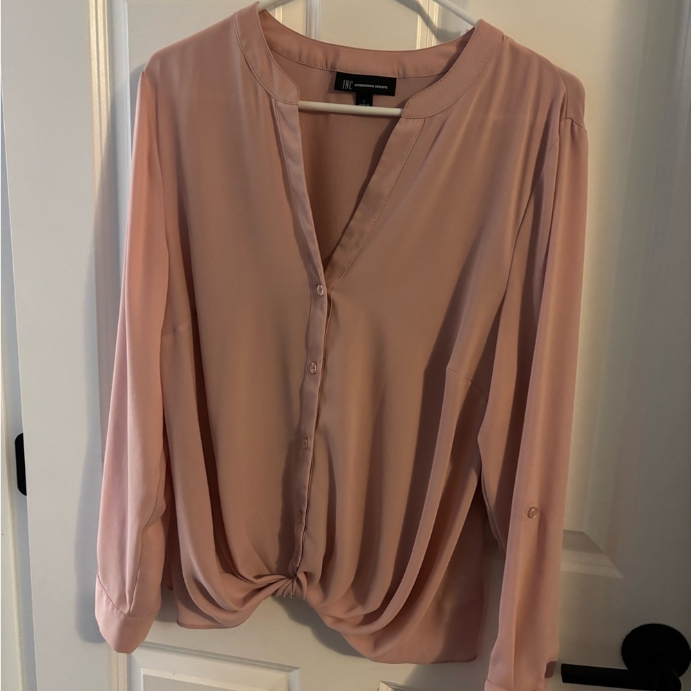 INC International Concepts Women's Blush Blouse
